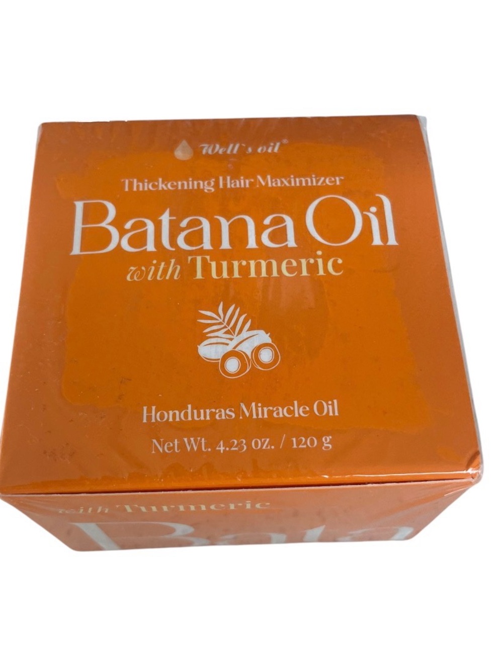 Well's Batana Oil with Turmeric, Honduras Miracle Hair Thickening Oil 4.23oz NIB